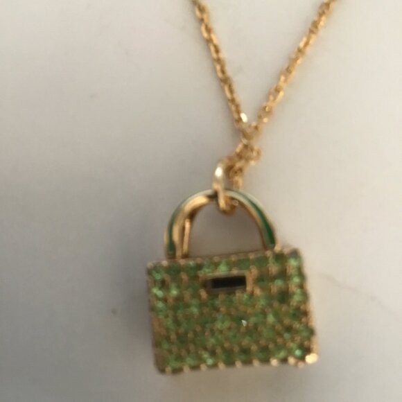 Kate Spade New Lime and Gold Purse Earrings - Picture 3 of 4